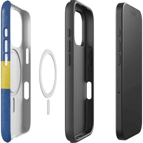 Sweden Flag Distressed iPhone 16 Pro Max Magsafe Impact Case